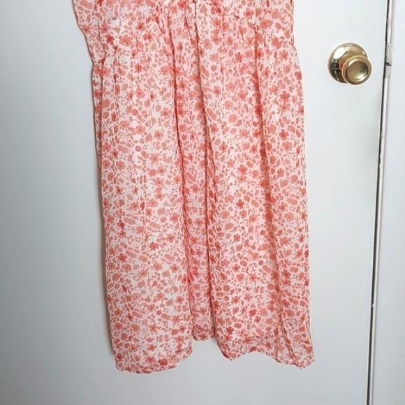 NEW Lulus Total Radiance Maxi Dress Ivory Floral Button-Front Orange Small - Picture 6 of 16